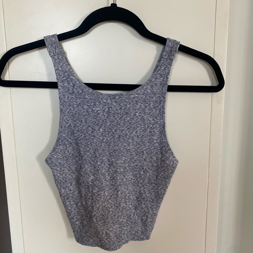 Top shop grey cross back crop top